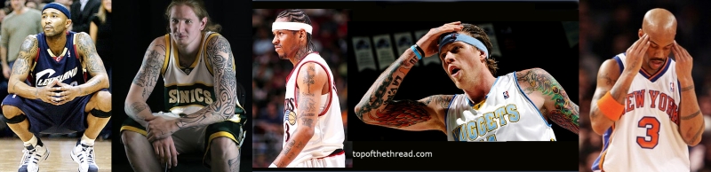 Here's a few of the overdone tattoo'd NBA players… there are lots more…